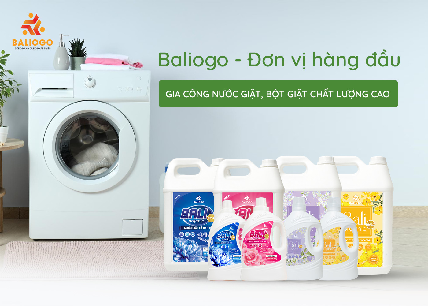 Baliogo - Đơn vị hàng đầu về gia công nước giặt, bột giặt chất lượng cao