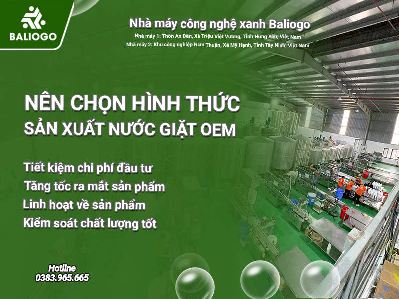 Sản xuất nước giặt OEM từ A–Z cùng Baliogo 1